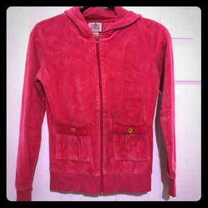 💕Hot Pink Velour Juicy Zip Up